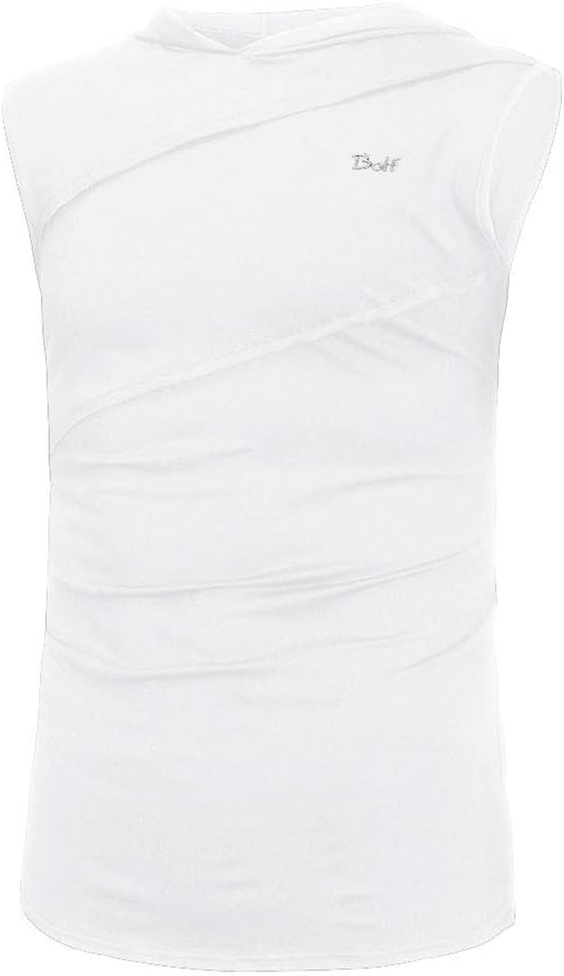 Men Big & Tall Shrink-Less Lightweight Muscle T-Shirt Sleeveless Tank Tops Casual Classic T Shirts(D) White