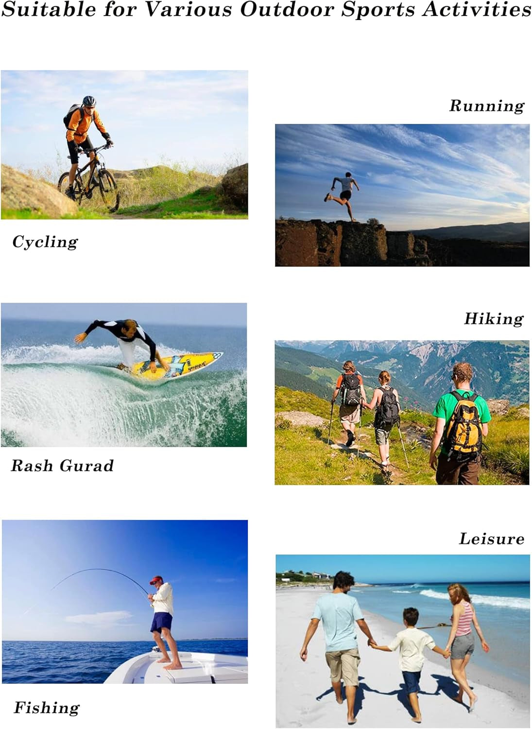 Men'S UPF 50+ Long Sleeve Shirts Sun Protection SPF/UV Fishing Hiking Running T-Shirts Quick Dry Rashguards Swim Shirts