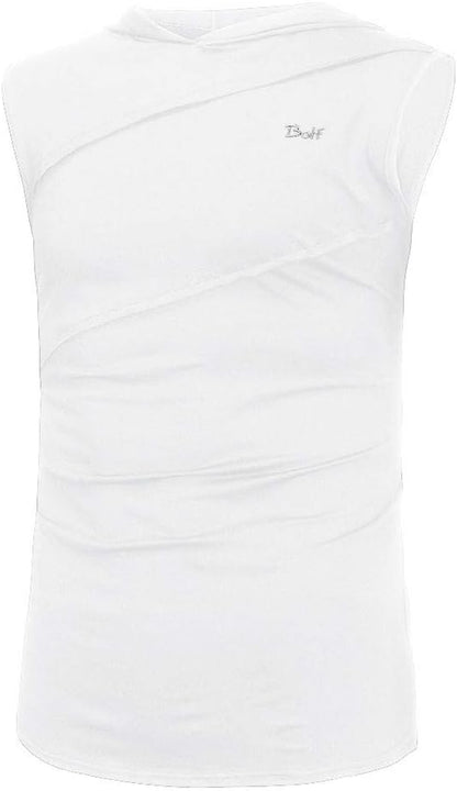 Men Big & Tall Shrink-Less Lightweight Muscle T-Shirt Sleeveless Tank Tops Casual Classic T Shirts(D) White