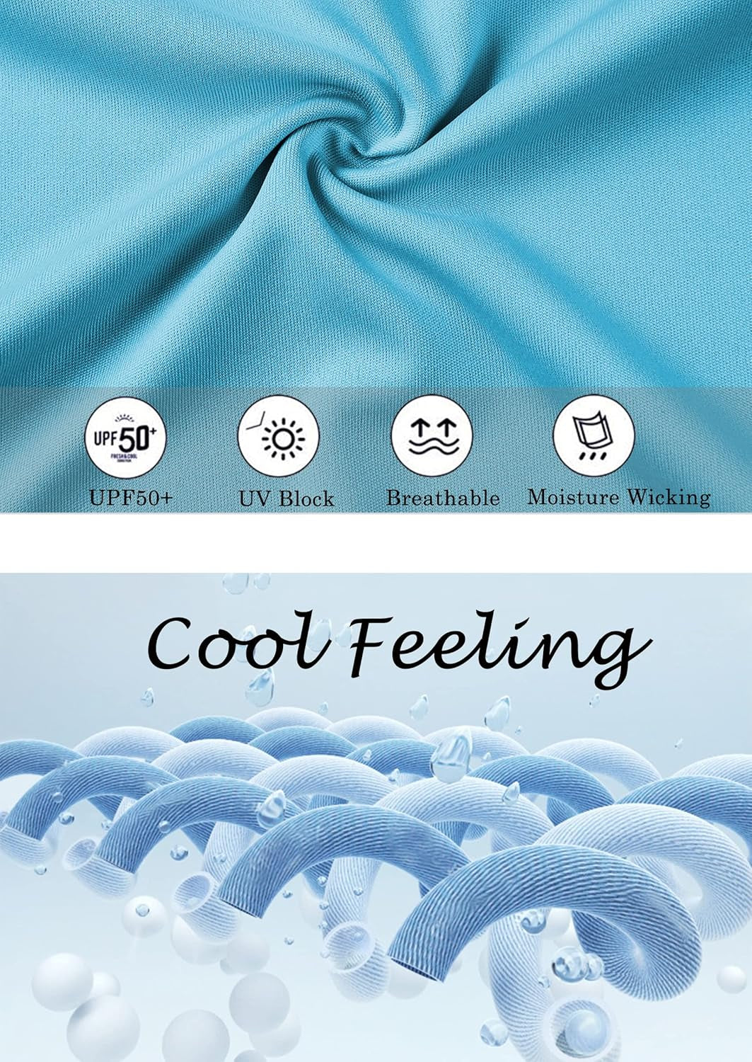 Men'S UPF 50+ Long Sleeve Shirts Sun Protection SPF/UV Fishing Hiking Running T-Shirts Quick Dry Rashguards Swim Shirts