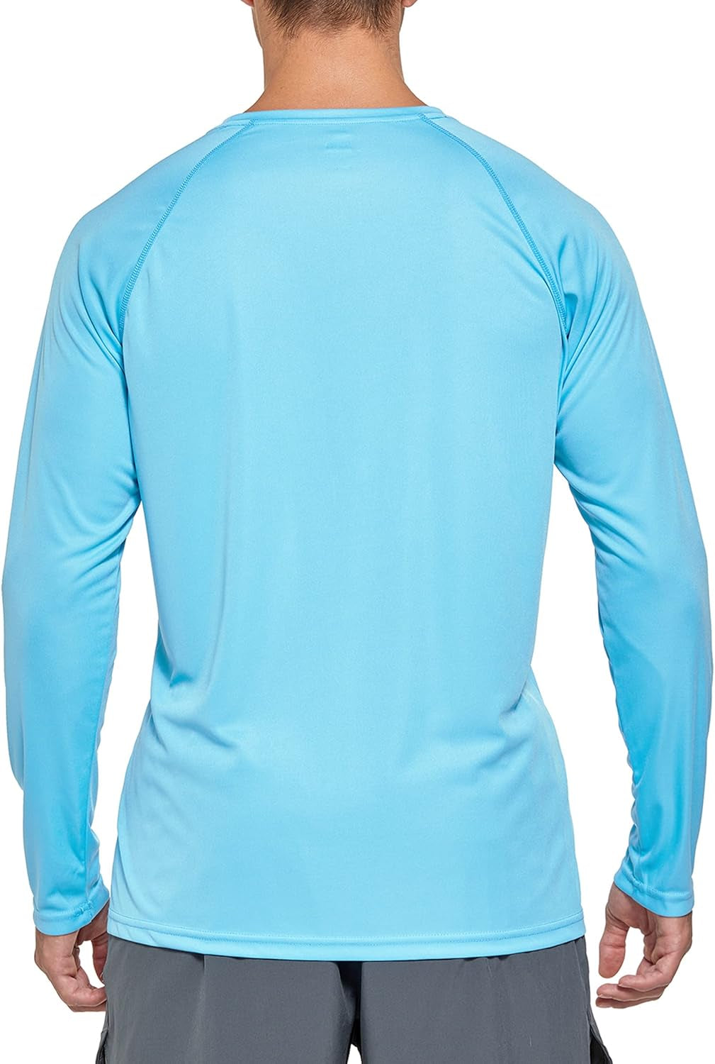 Men'S UPF 50+ Long Sleeve Shirts Sun Protection SPF/UV Fishing Hiking Running T-Shirts Quick Dry Rashguards Swim Shirts